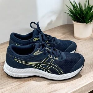 Asics Women’s Contend 7 GS Blue Running Mesh Lace Up Sneakers Shoes Size 5
